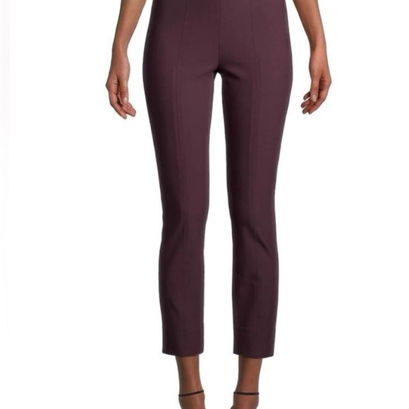 NEW THE ROW Stretch Pants Slim Burgundy